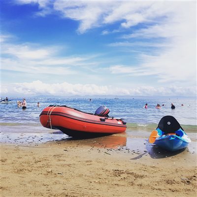 beach scene, just what family holidays are about at Llwyn Beuno -llynholidays.wales